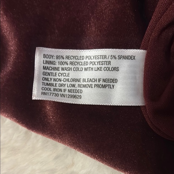 Wild Fable Velvet Halter Dress in Deep Burgundy - Picture 5 of 5